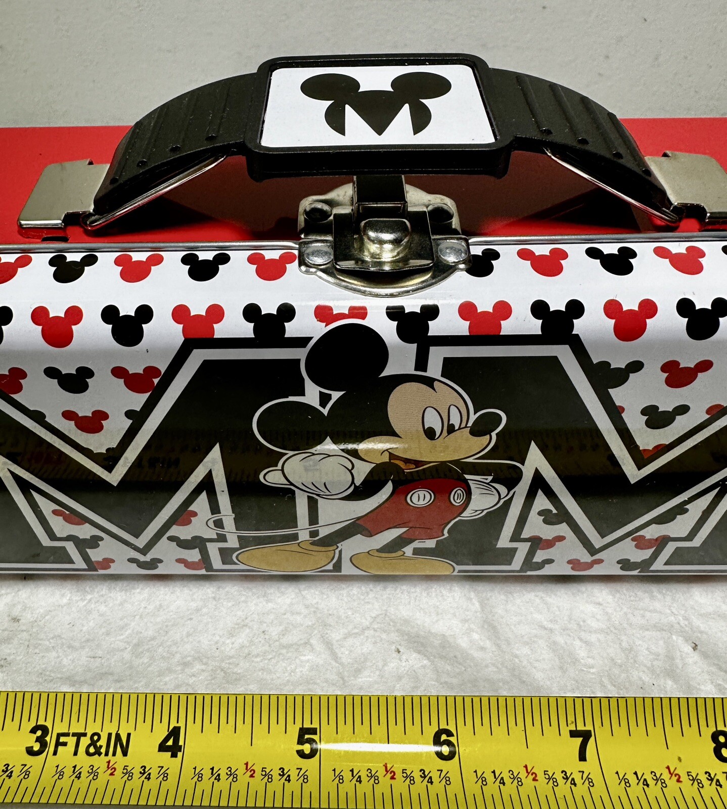 Disney World Mickey Mouse Tool Pencil Tin Carrying Case With Handle - Image 5