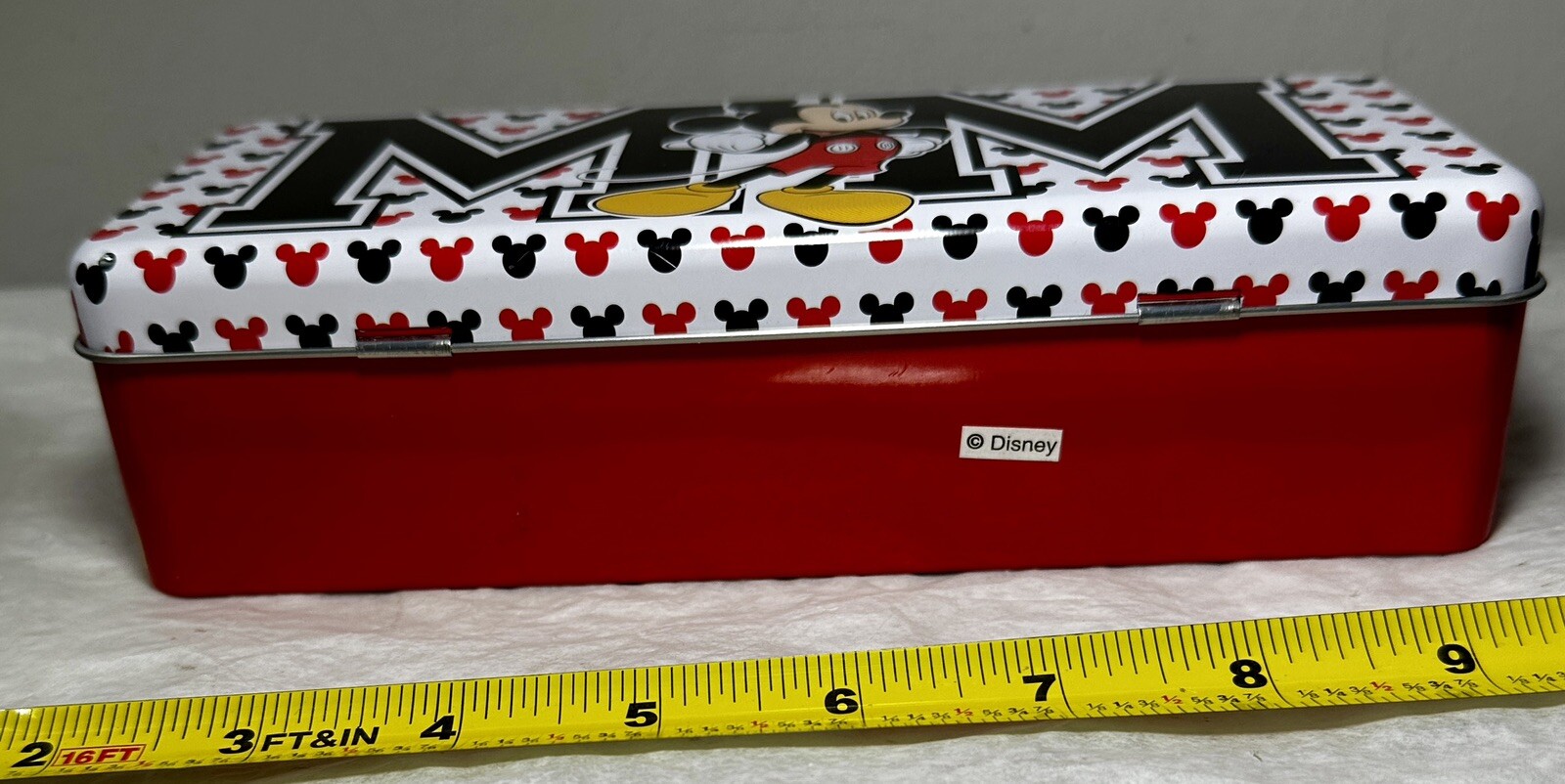 Disney World Mickey Mouse Tool Pencil Tin Carrying Case With Handle - Image 8