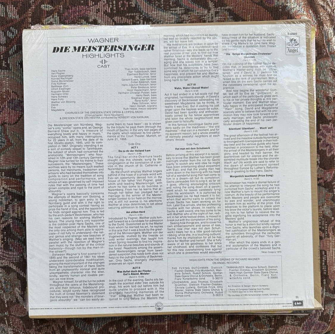 SEALED: Richard Wagner, Herbert Von Karajan - Die Meistersinger - Highlights - Image 1