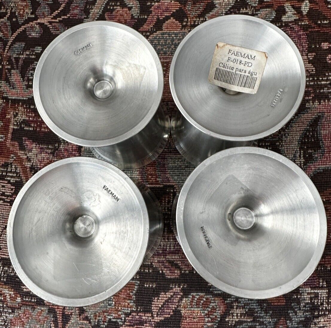 Four (4) Faemam Pewter Goblets - 5 1/2 " Tall - Image 7