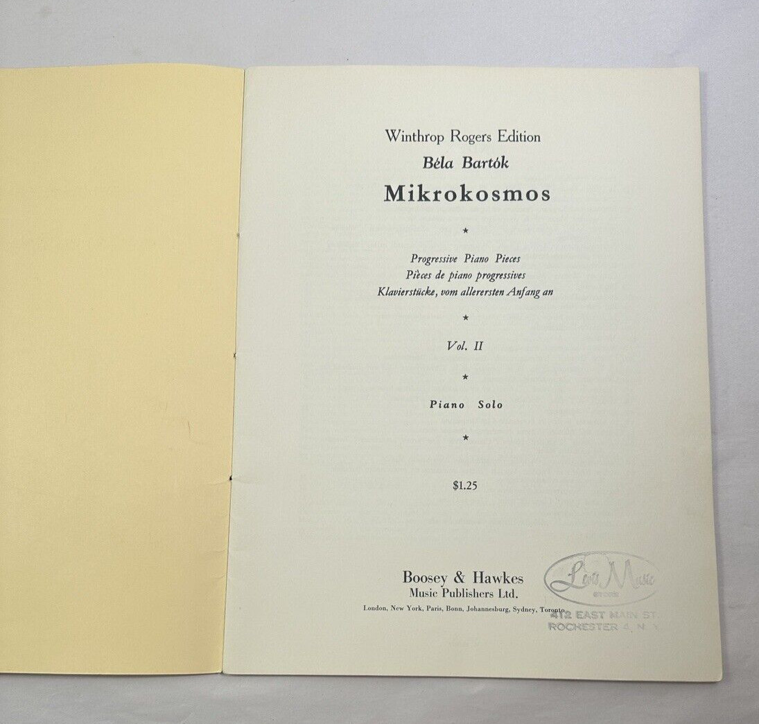 Bela Bartok - Mikrokosmos: Piano Solo Vol. II, Winthrop Rogers Edition - Image 2