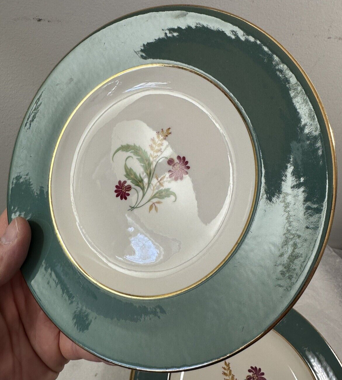 Set of Four (4) Homer Laughlin Cavalier Eggshell Dessert Plates - 7 1/4"