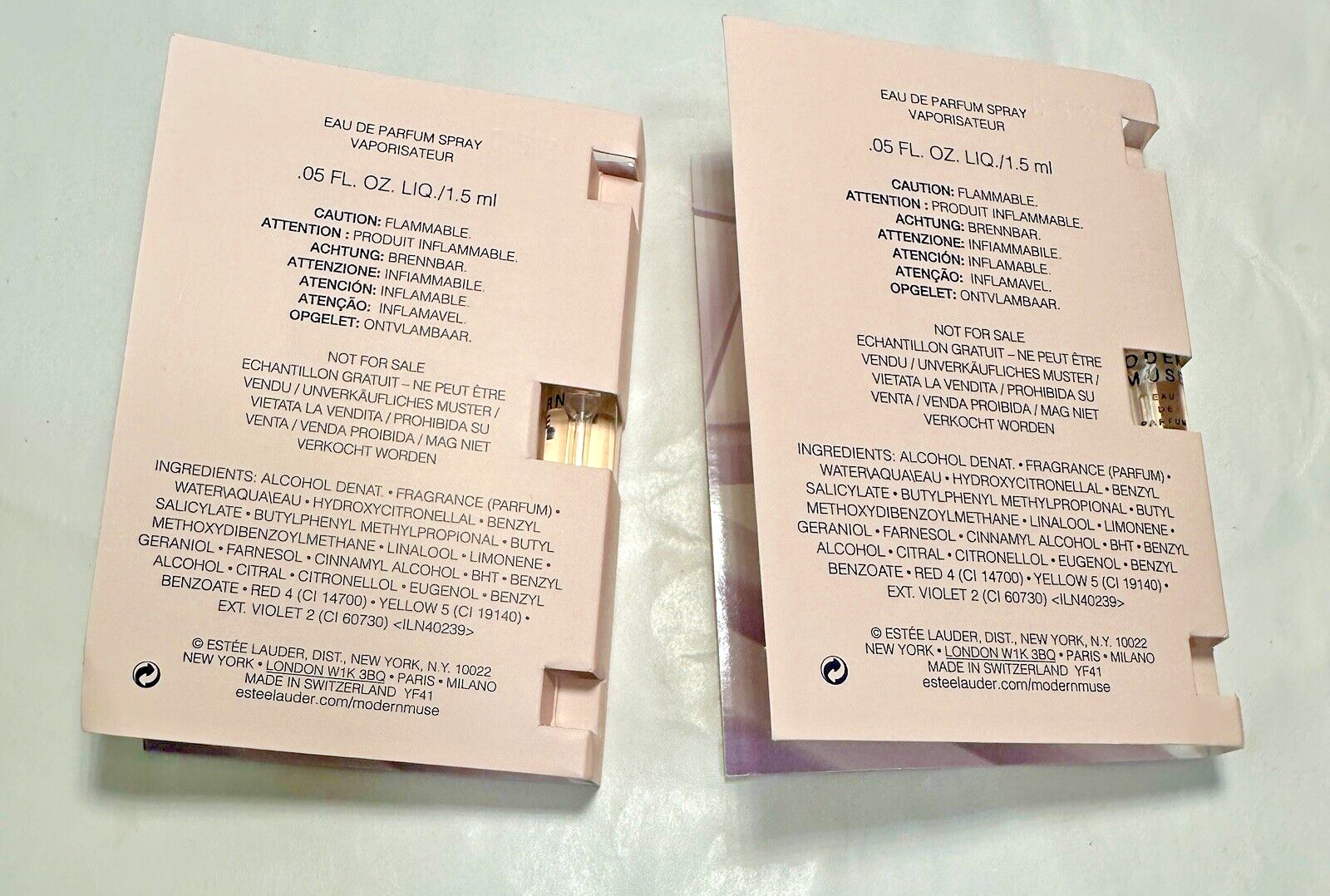 TWO Estee Lauder Modern Muse Eau De Parfum Mini Spray .05 FL OZ LIQ (1.5 ml) - Image 4