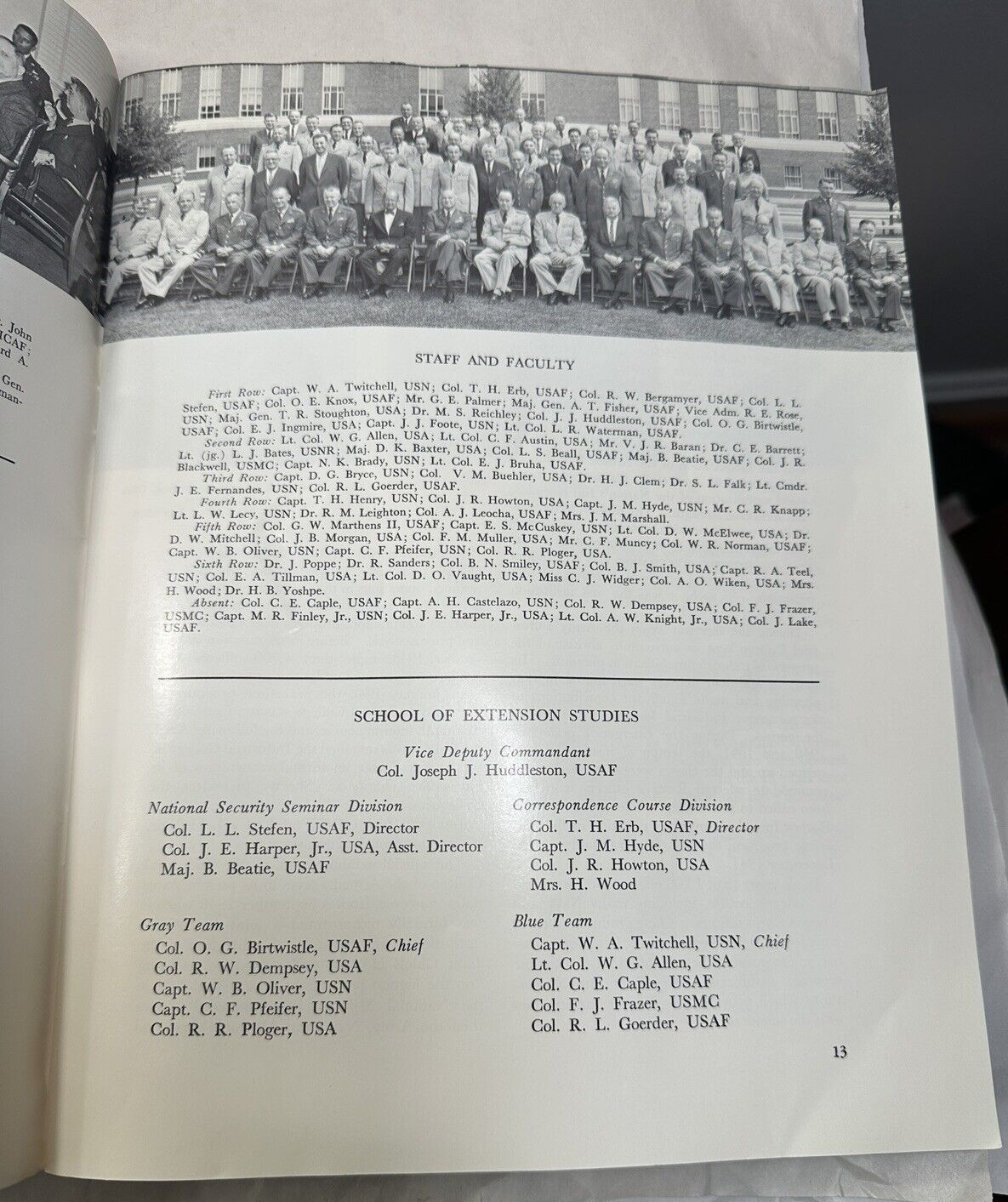 1963-1964 National War College/ Industrial College Of the Armed Forces Catalog - Image 9