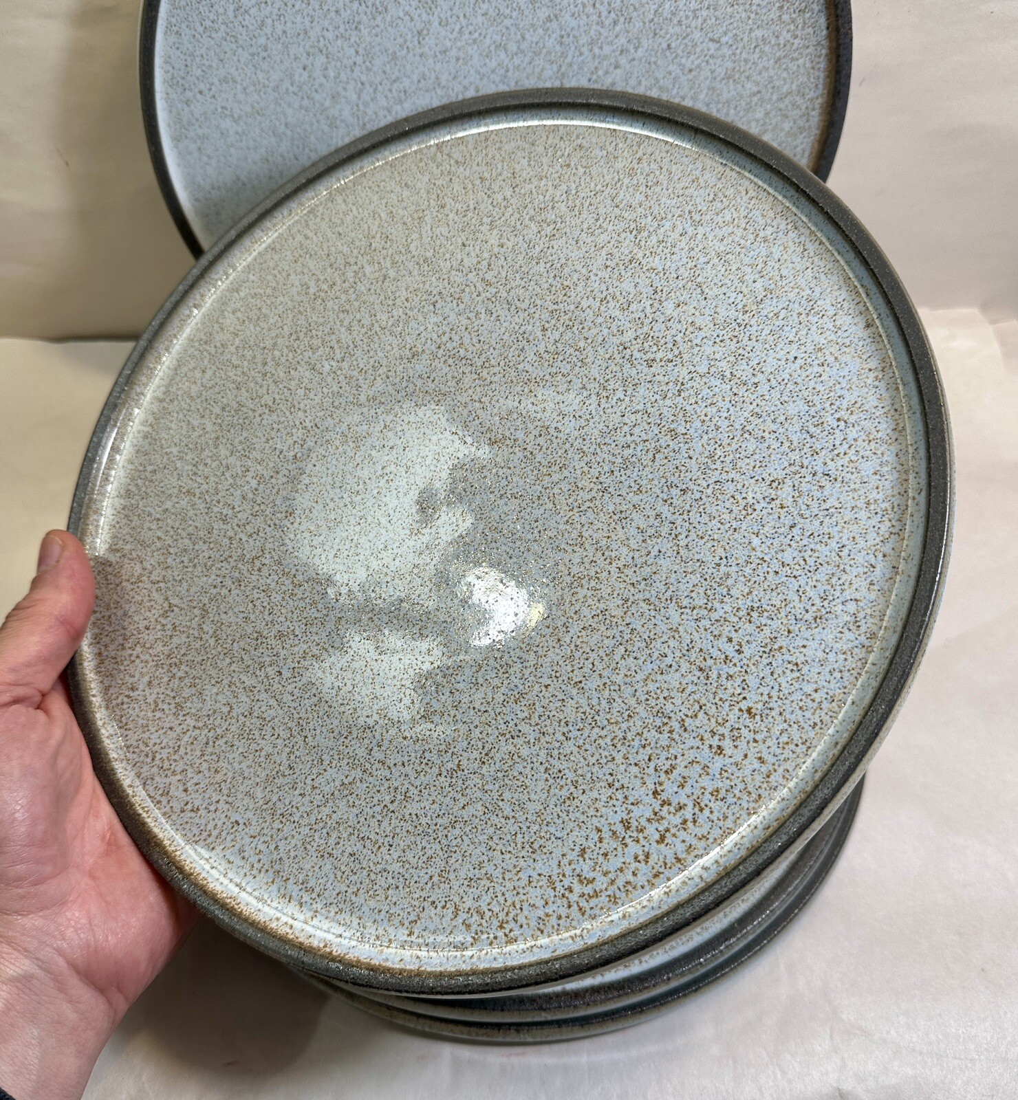 FOUR Stone +lain Vince Stoneware Rustic Dinner Plates - 10-5/8" - NEW / UNBOXED - Image 1