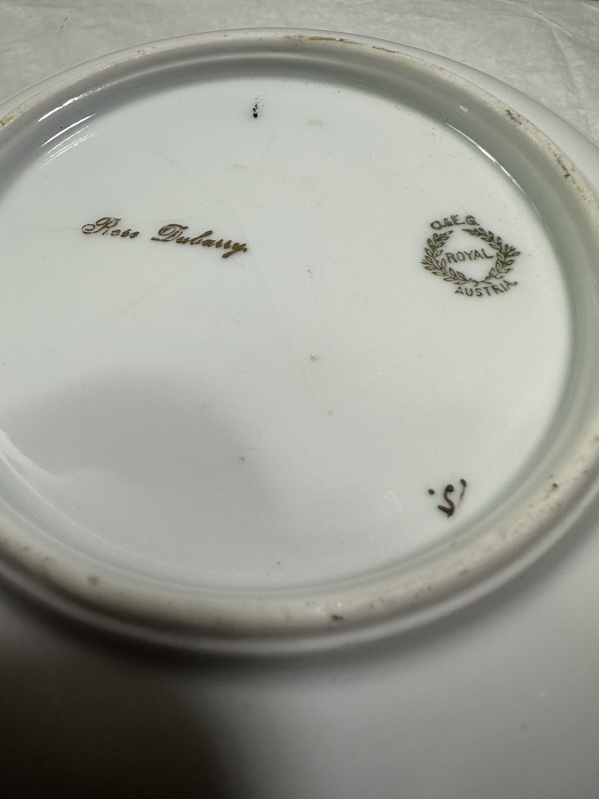 O&EG Royal Austria Rose Dubarry Large Rose Flowers Bowl - 9 inches - 1889-1918 - Image 6