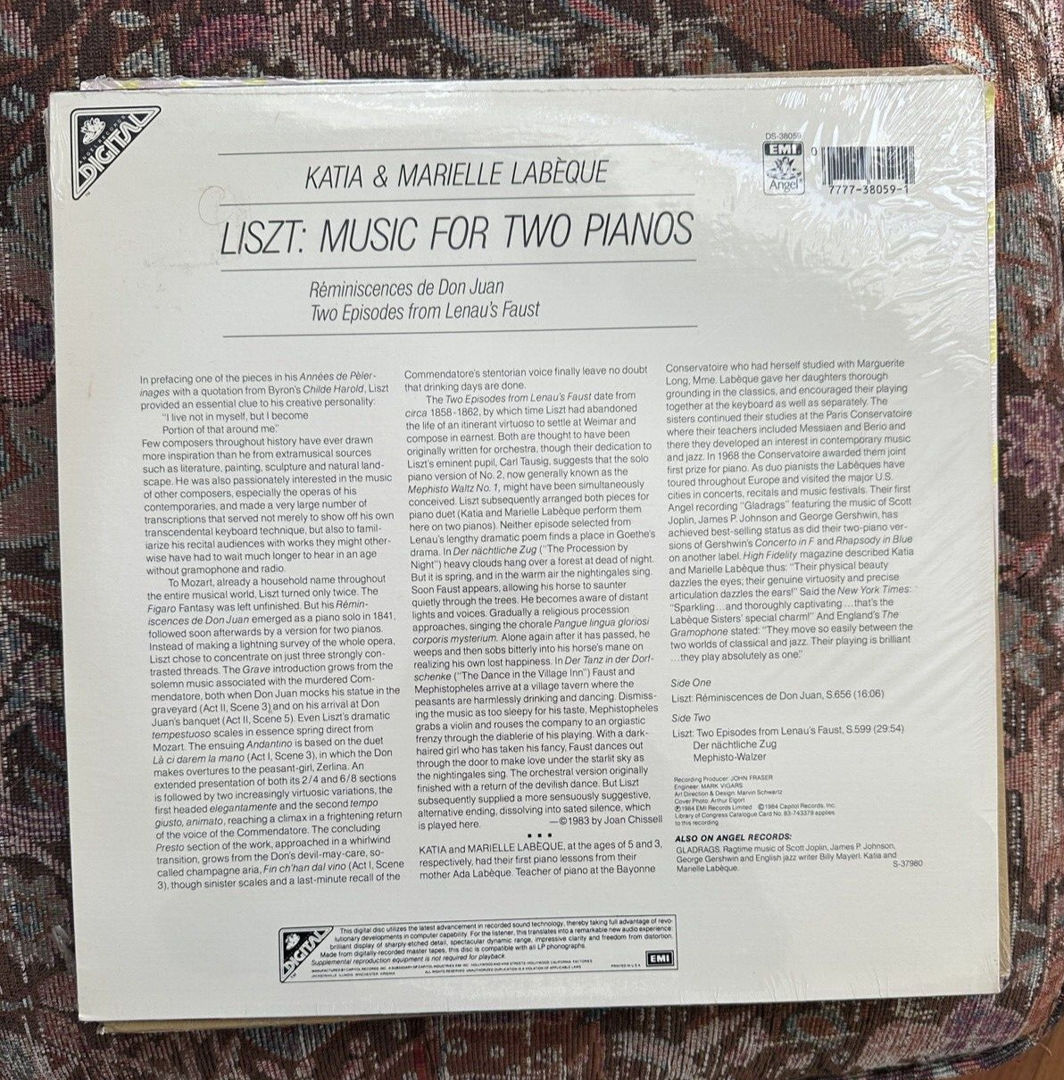 SEALED: Liszt Music For Two Pianos– Katia & Marielle Labeque – DS 38059 - Image 1