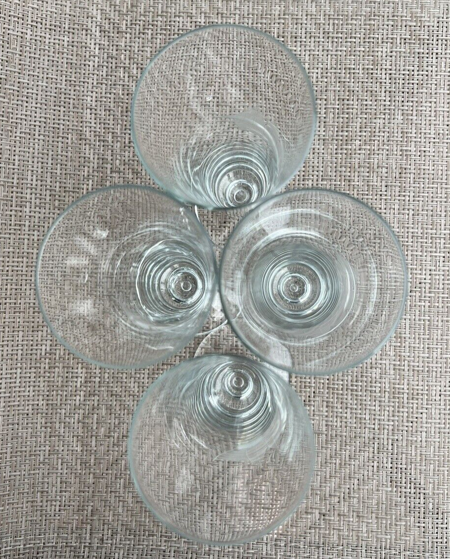 4 Vintage Clipper Hand Cut Blown Glass Etched Pilsner Glasses Ships 10" - Image 6
