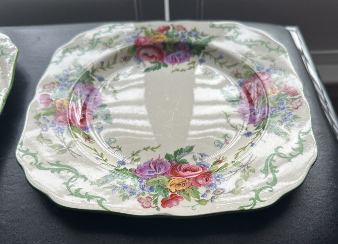 Two (2) Minton Kenilworth Floral Salad Plates - 8 9/16" - Glossy - 1910 - Image 5