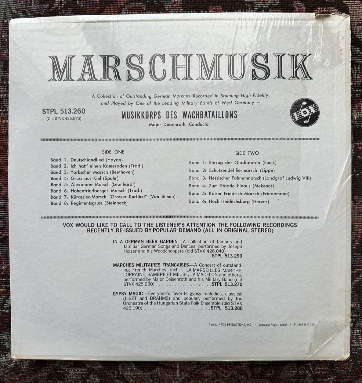 SEALED: Marschmusik - Vox  STPL 513.260 - Major Deisenroth - Image 3