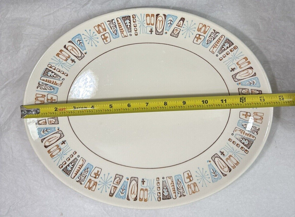Taylor Smith Taylorstone Moderne Atomic Platter - 13 1/2" by 11" - Image 1