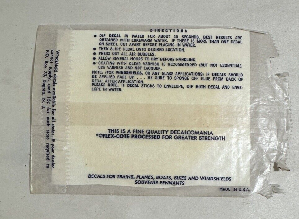 Statue of Liberty Vinyl Decal - Decalomania - 1950s/60s Vintage - Image 2