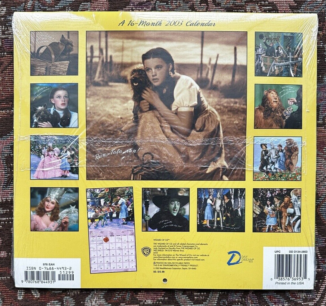 Three New Wizard of Oz Calendars:  2001, 2003, 2010 - New Sealed in Plastic - Image 4