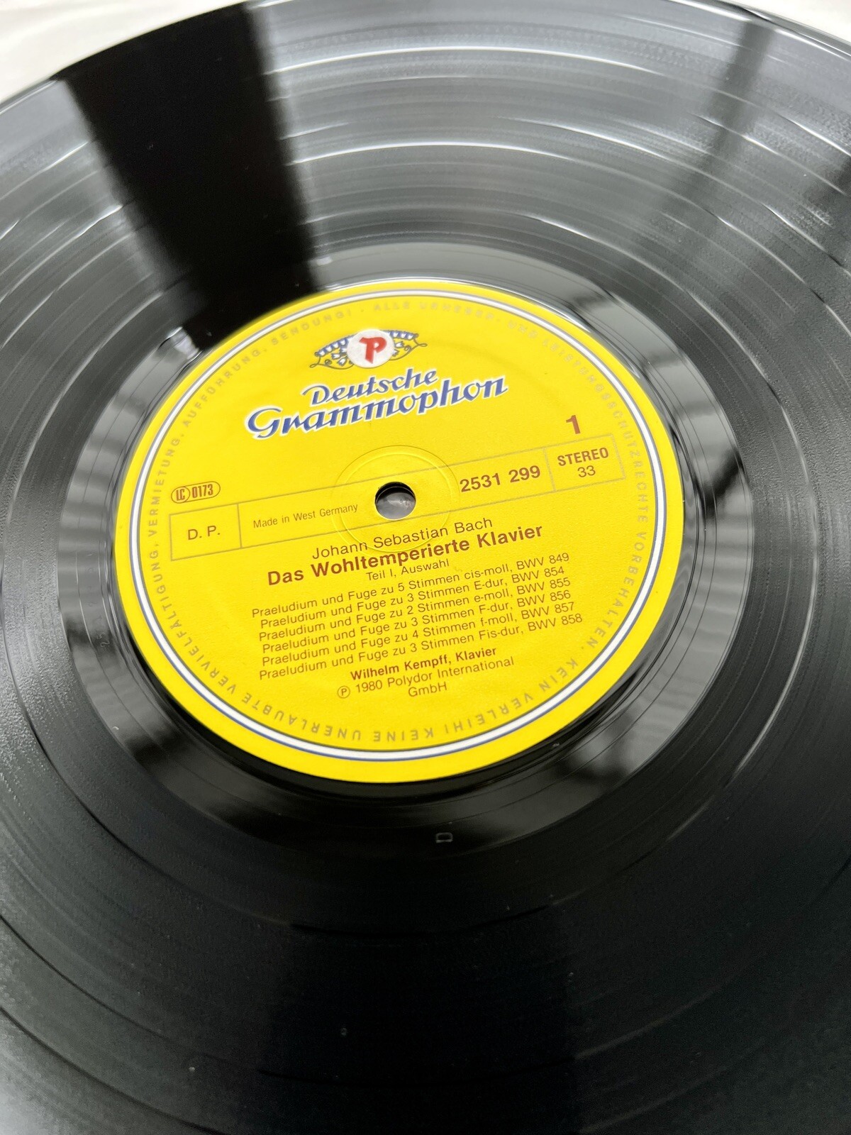 Wilhelm Kempff / JS Bach - Well Tempered Clavier - Selections - DG 2531 299 - Image 1