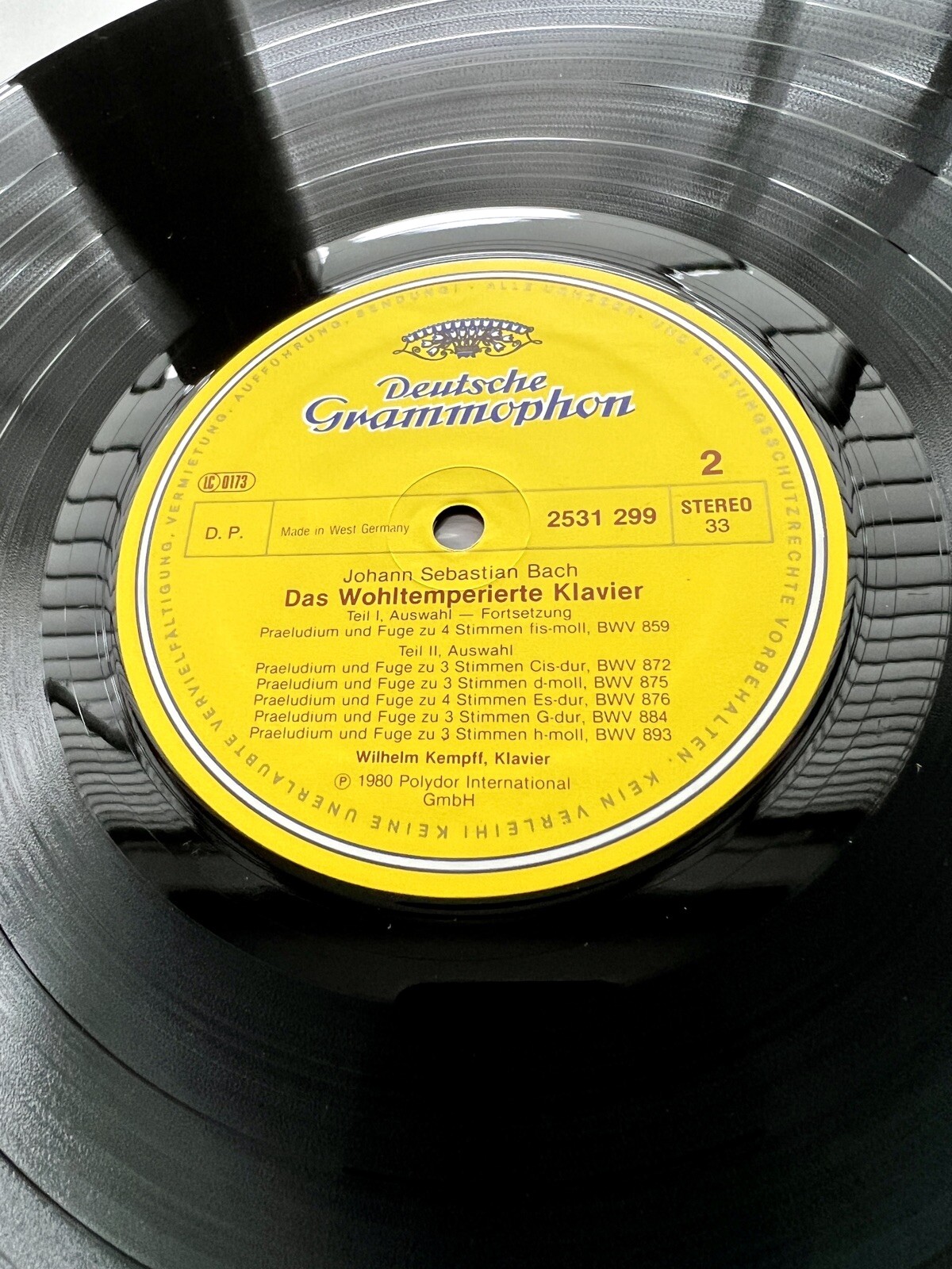 Wilhelm Kempff / JS Bach - Well Tempered Clavier - Selections - DG 2531 299 - Image 3