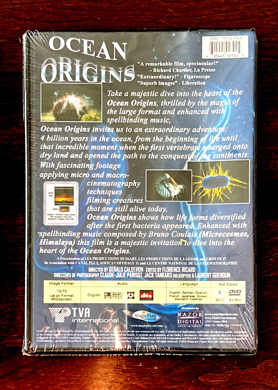 SEALED: Ocean Origins - Four Billion Years In The Ocean (IMAX) (DVD, 2004) - Image 1