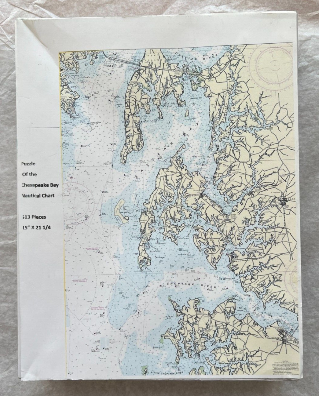 Chesapeake Bay Nautical Chart Puzzle - 513 pieces - 15" x 22"