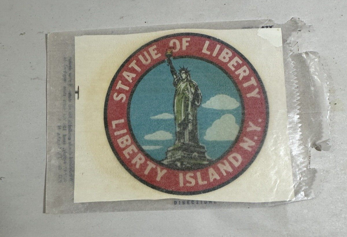 Statue of Liberty Vintage Decal - Decalomania, 1950s - Liberty Island N.Y. - Image 1