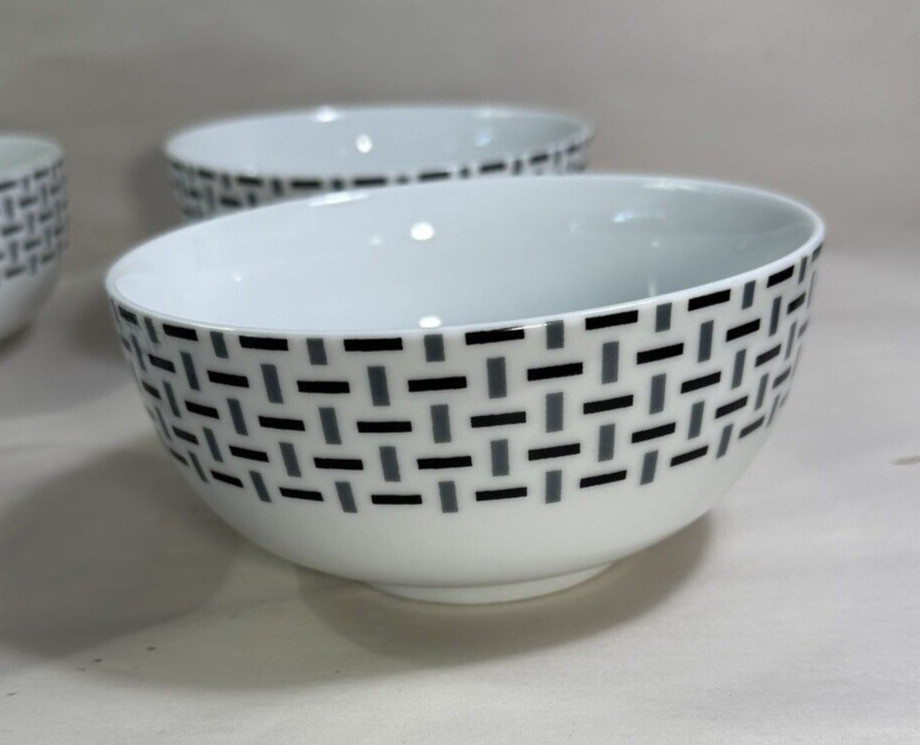 Stella Pattern by Spode Home Cereal Soup Deep Bowls Set of 4 - Image 4