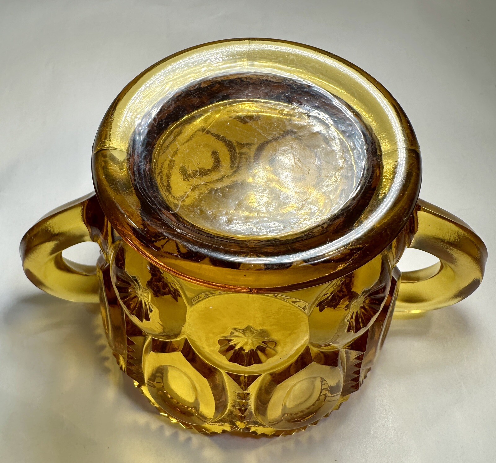 LE Smith Moon and Stars Amber Glass Creamer and Sugar Bowl - MINT - Image 6