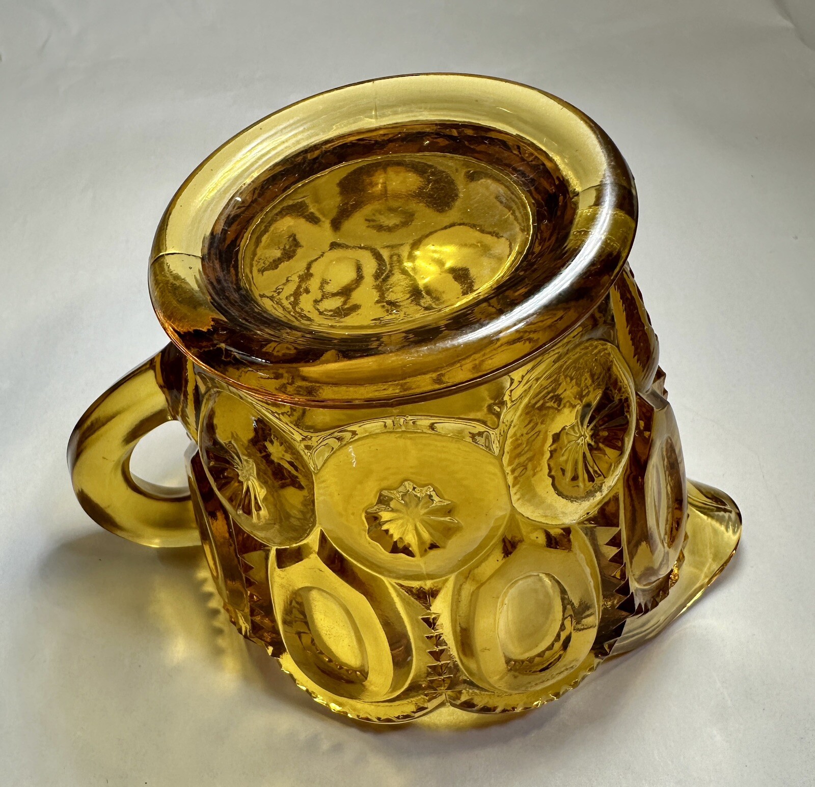 LE Smith Moon and Stars Amber Glass Creamer and Sugar Bowl - MINT - Image 10