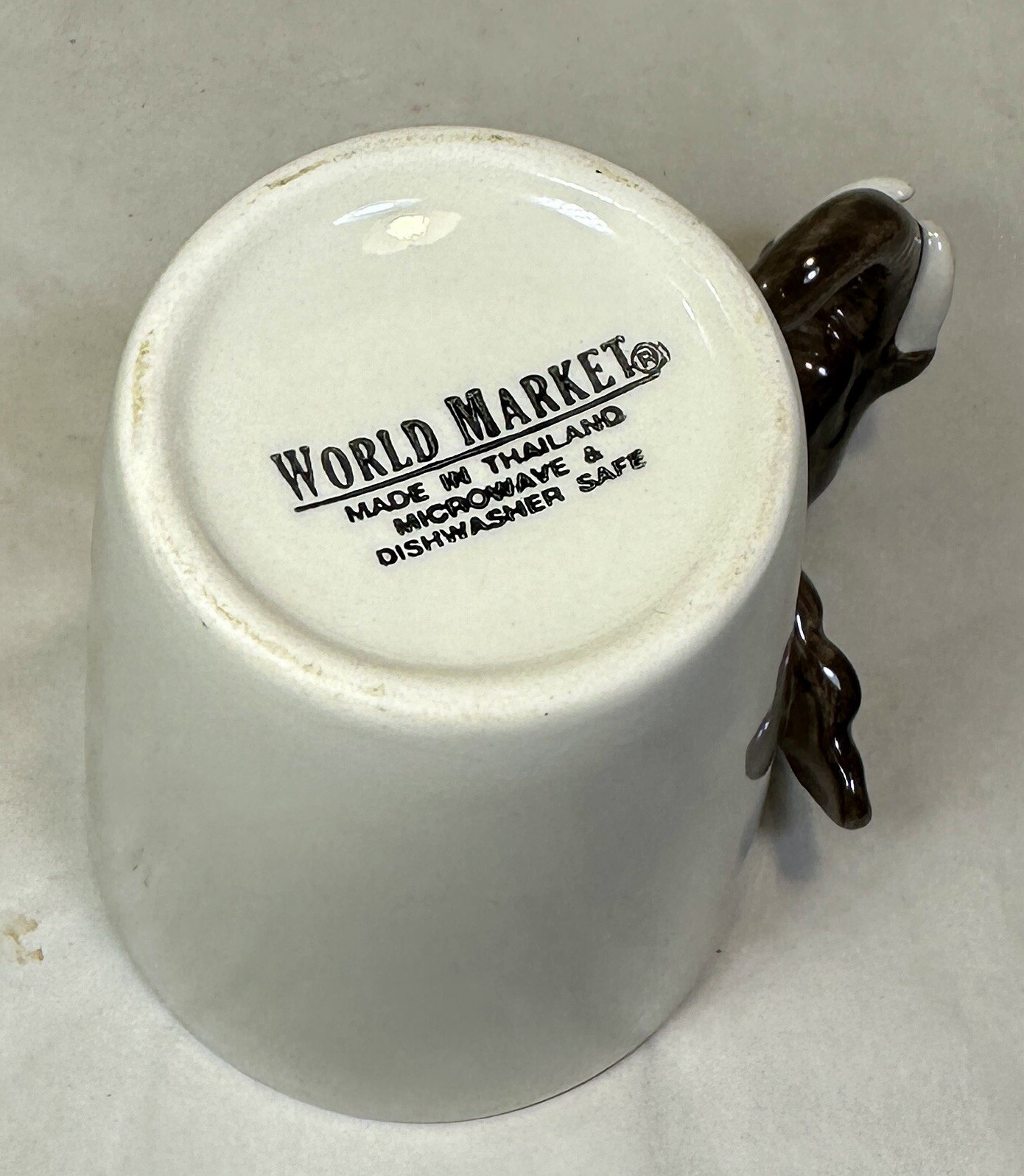 World Market 3D Elephant 12 Oz Ceramic Cream/Brown Coffee Mug Made in Thailand - Image 9