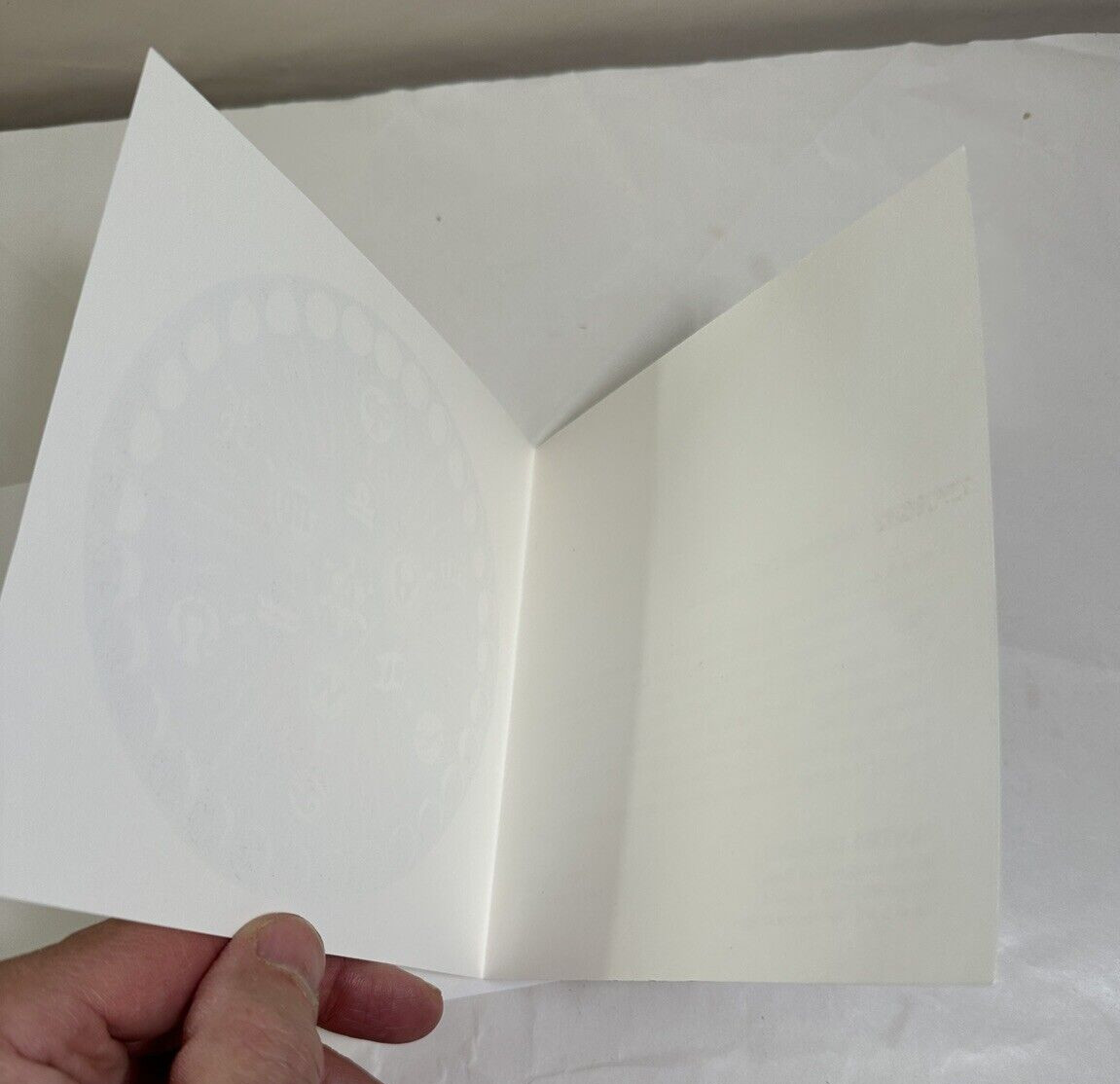 Handprinted Silk Screen Hermetic Circle Blank Notecard Greeting Card - UK Made - Image 4