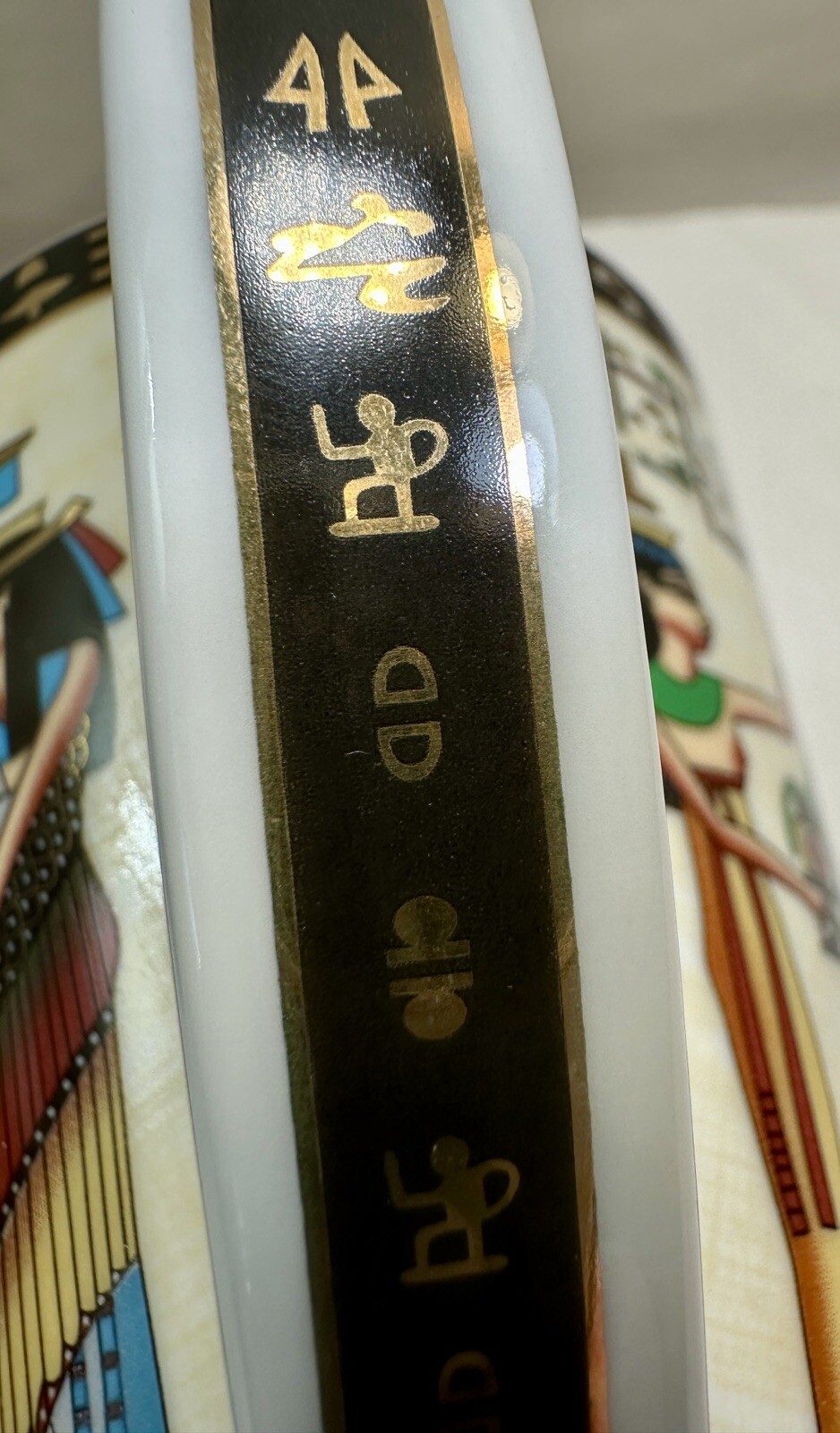 10oz PI Porcelain International Pharaoh Heiroglyphics Coffee Mug, Egypt - Image 8