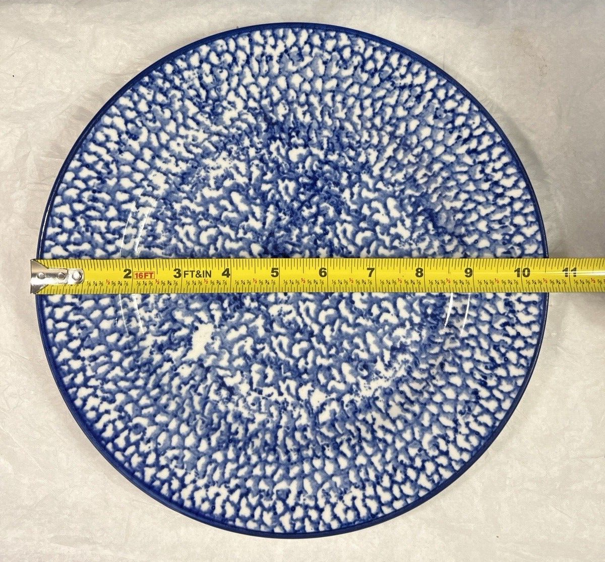 Montgomery Ward Newport Spongeware Dinner Plate 10 1/2" - Immaculate - Image 2
