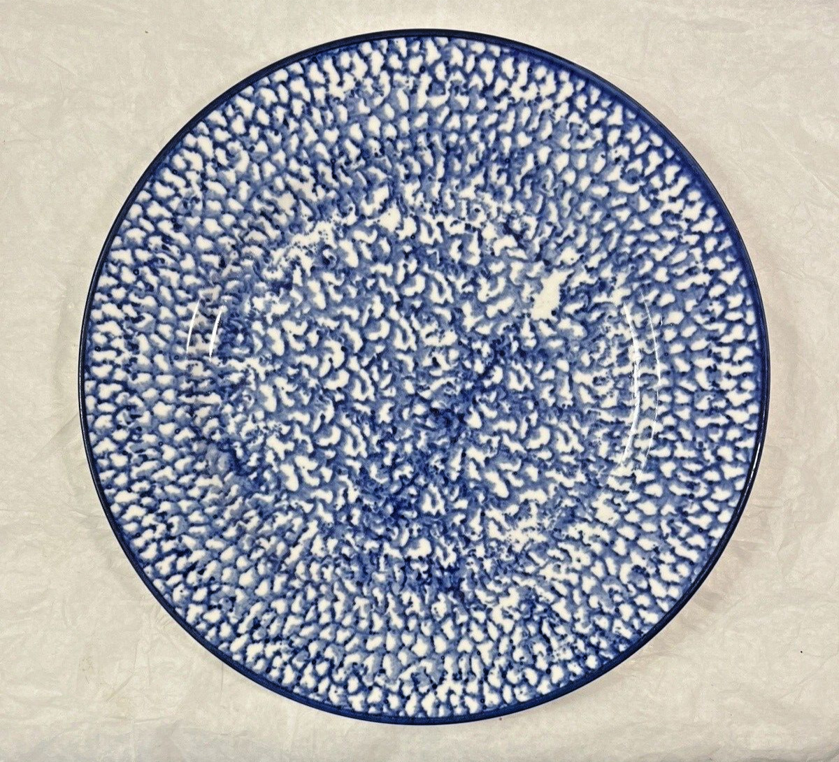 Montgomery Ward Newport Spongeware Dinner Plate 10 1/2" - Immaculate