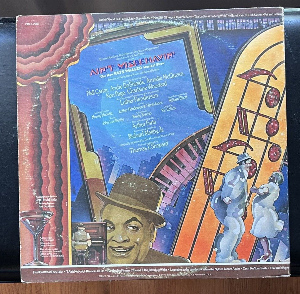 Ain't Misbehavin' Original Broadway Cast - RCA Red Seal – CBL2-2965 - Image 10