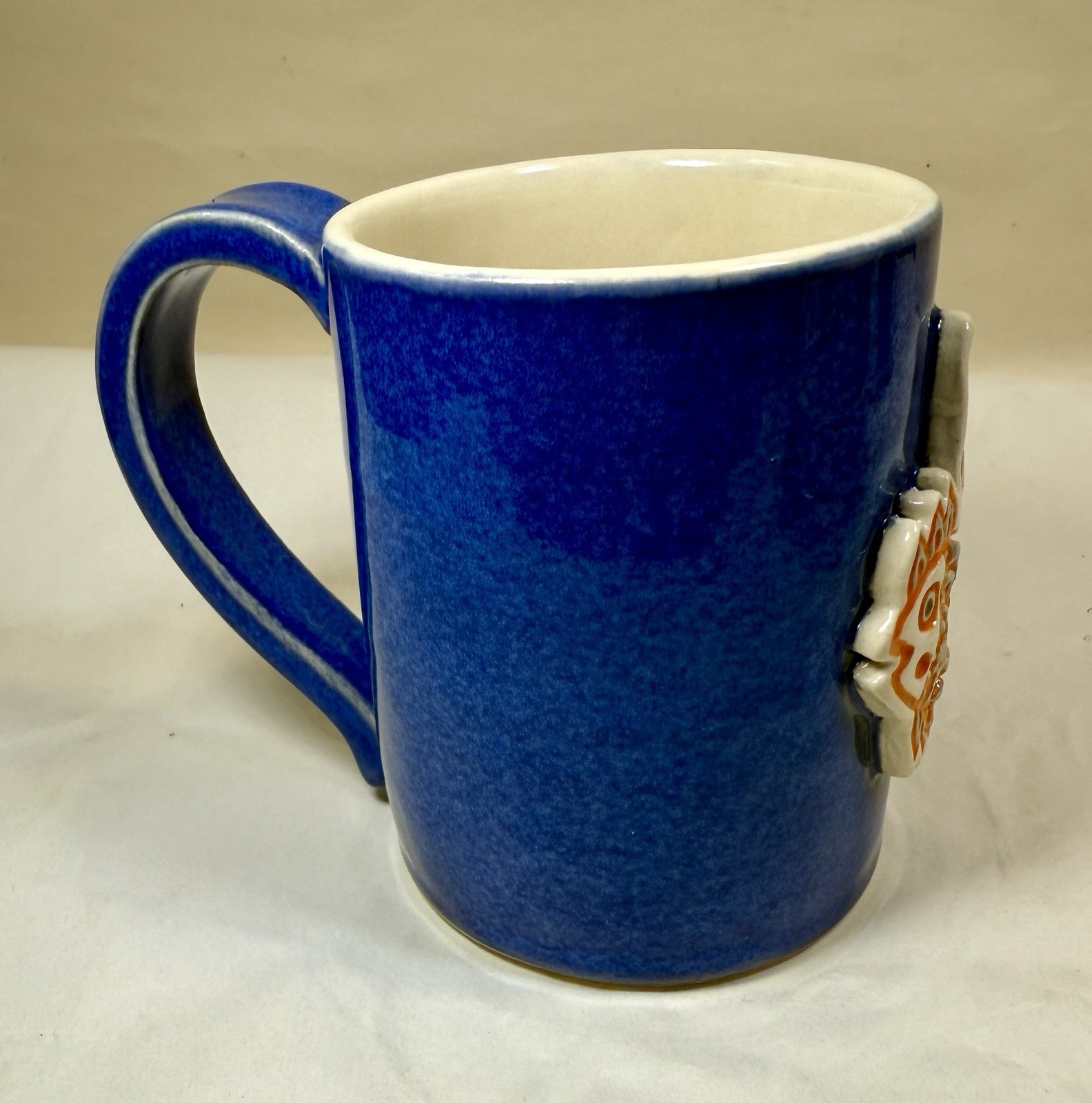 Hand Crafted Pottery Mug With Fish Decoration - Unused, Flawless - Image 2