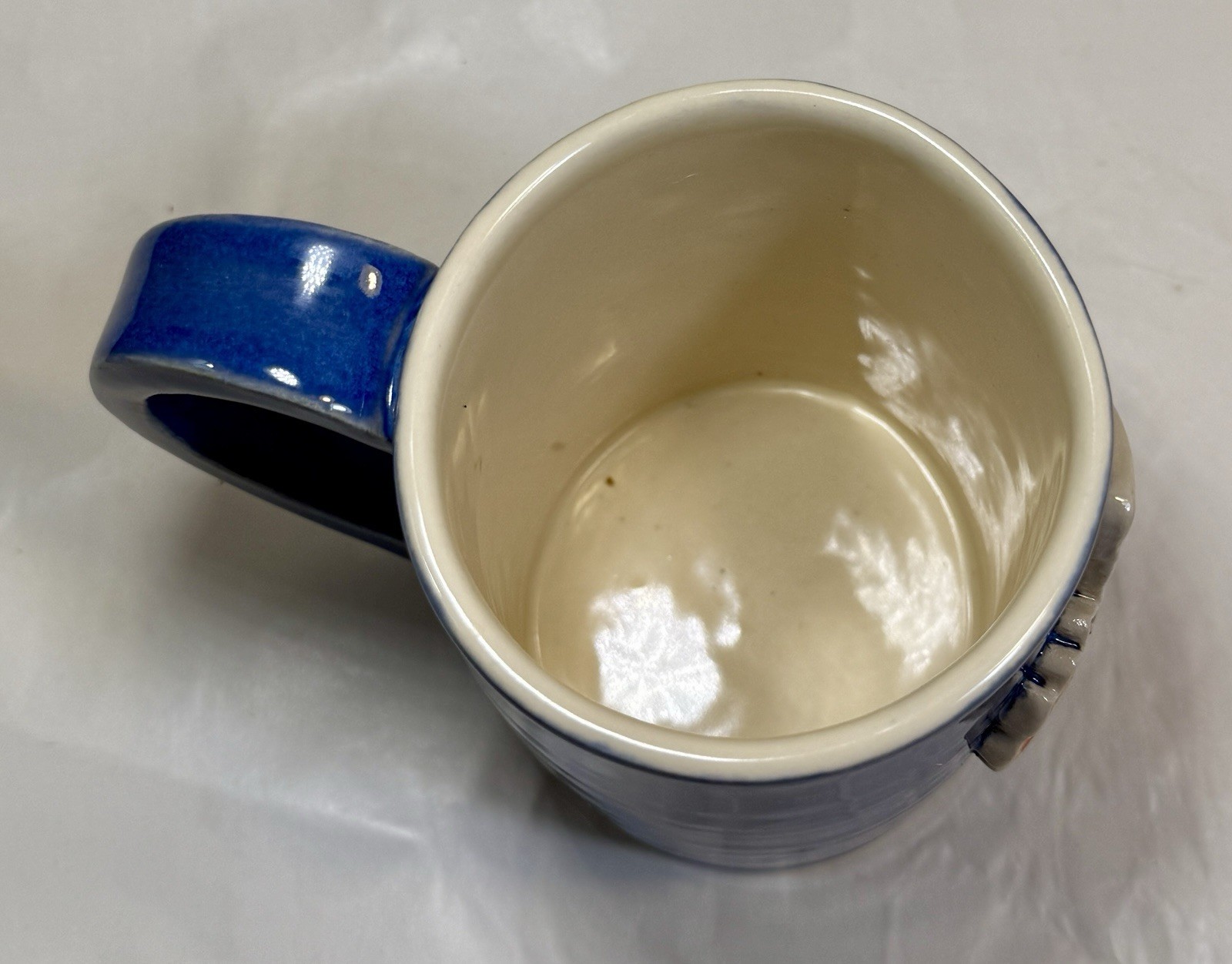 Hand Crafted Pottery Mug With Fish Decoration - Unused, Flawless - Image 4