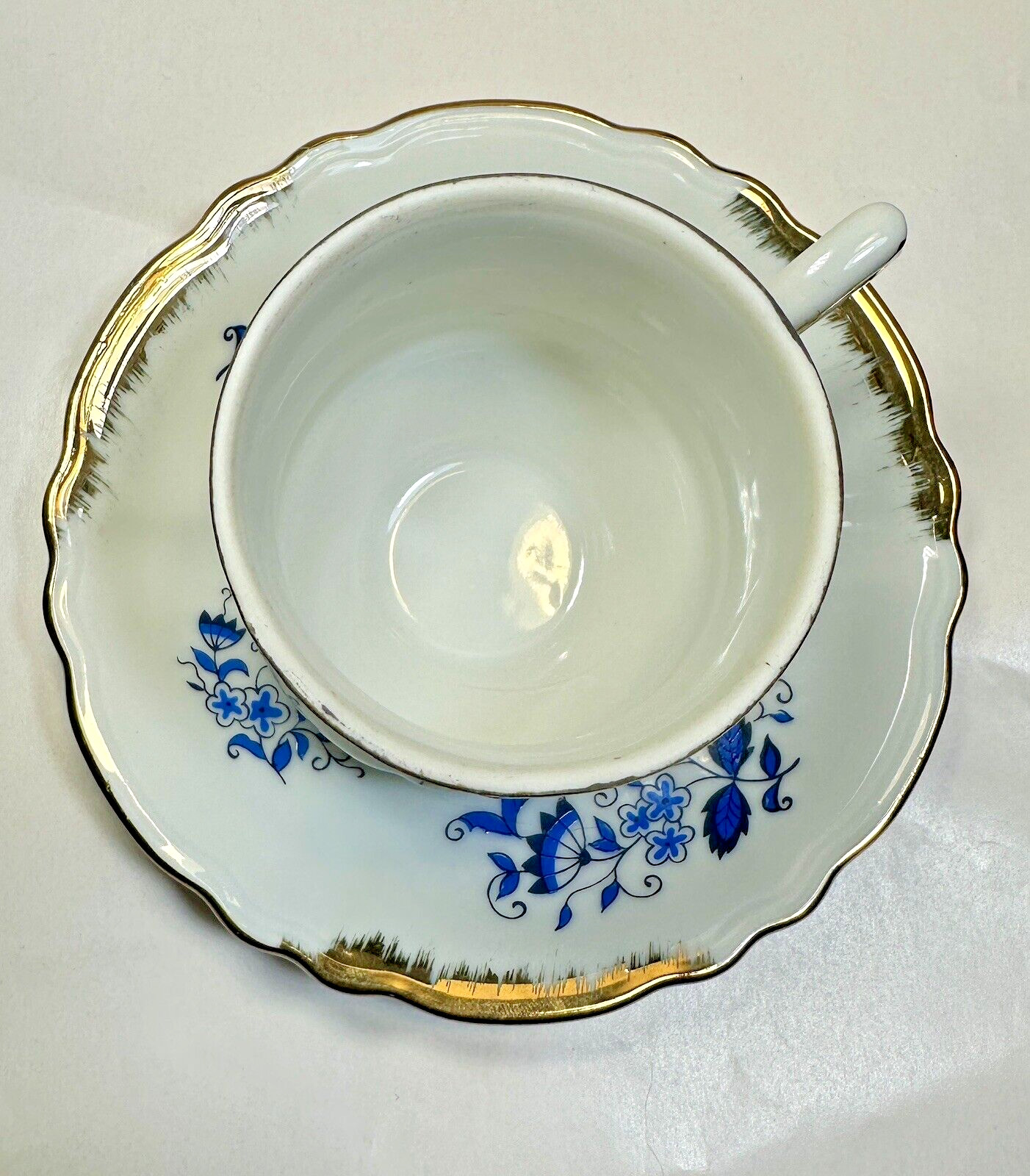 Vintage Ceramic Cedar Point Amusement Land Teacup and Saucer - Original Tags - Image 3