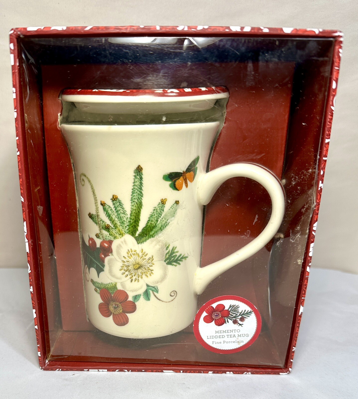 Fringe Porcelain Lidded Memento Tea Mug - New Old Stock