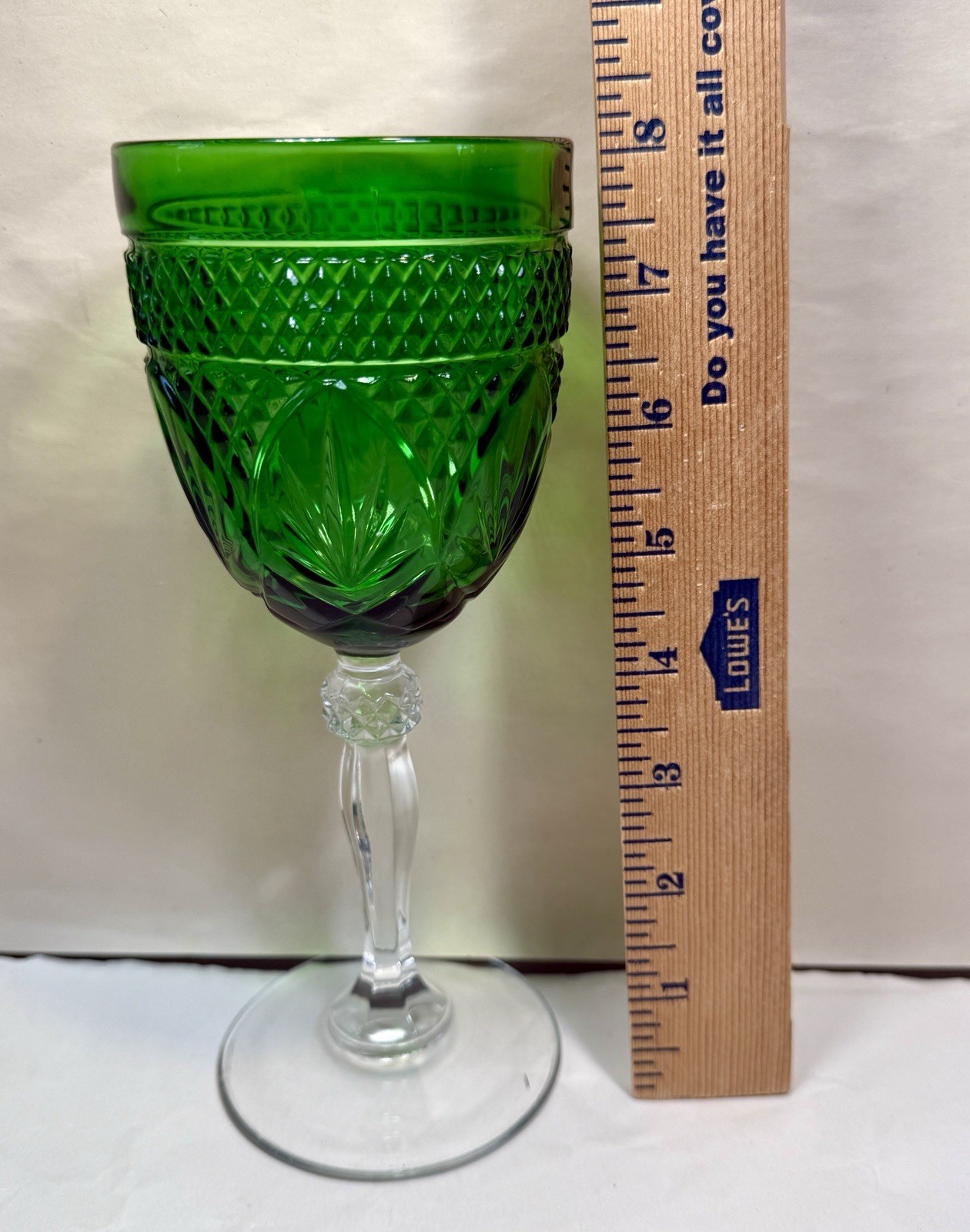Antique Emerald by CRISTAL D'ARQUES-DURAND Water Goblet - NWOT - Image 4