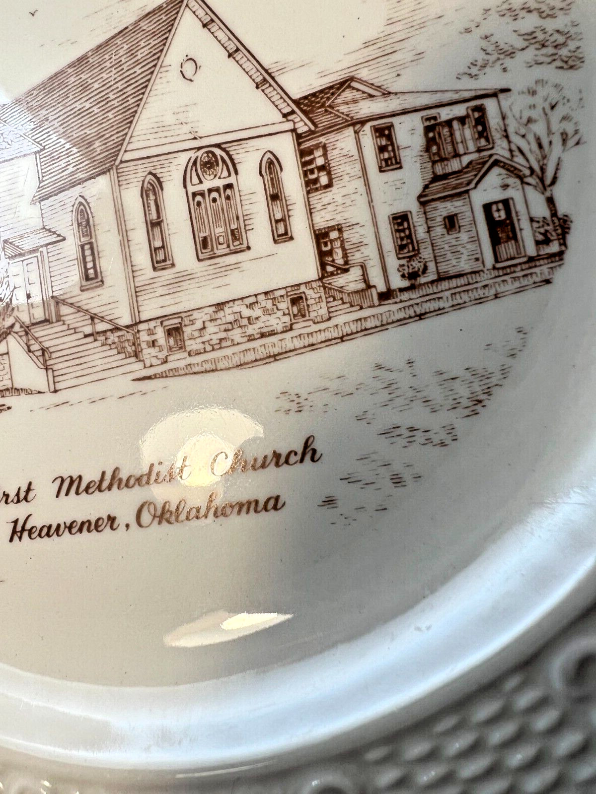 First Methodist Church Heavener Oklahoma- Church Plate - Image 1
