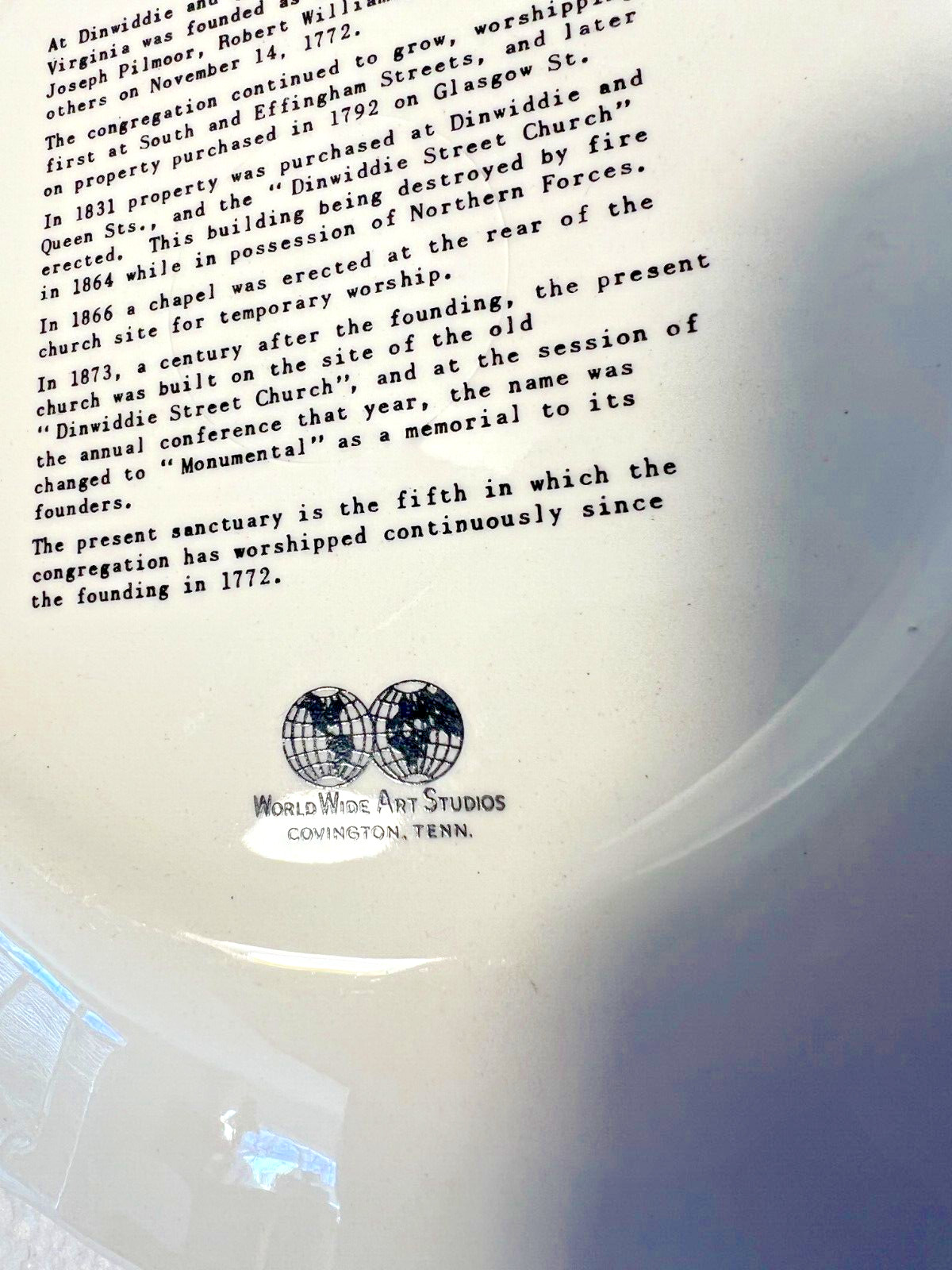 Monumental Methodist Church Portsmouth Virginia - Church Plate - World Wide Art - Image 3