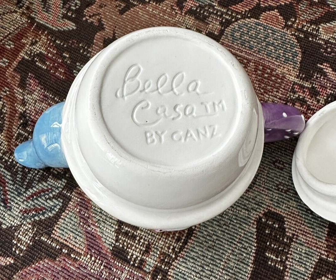 Pristine Bella Casa Tea Pot With Lid By Ganz  - Dragonfly - Image 6