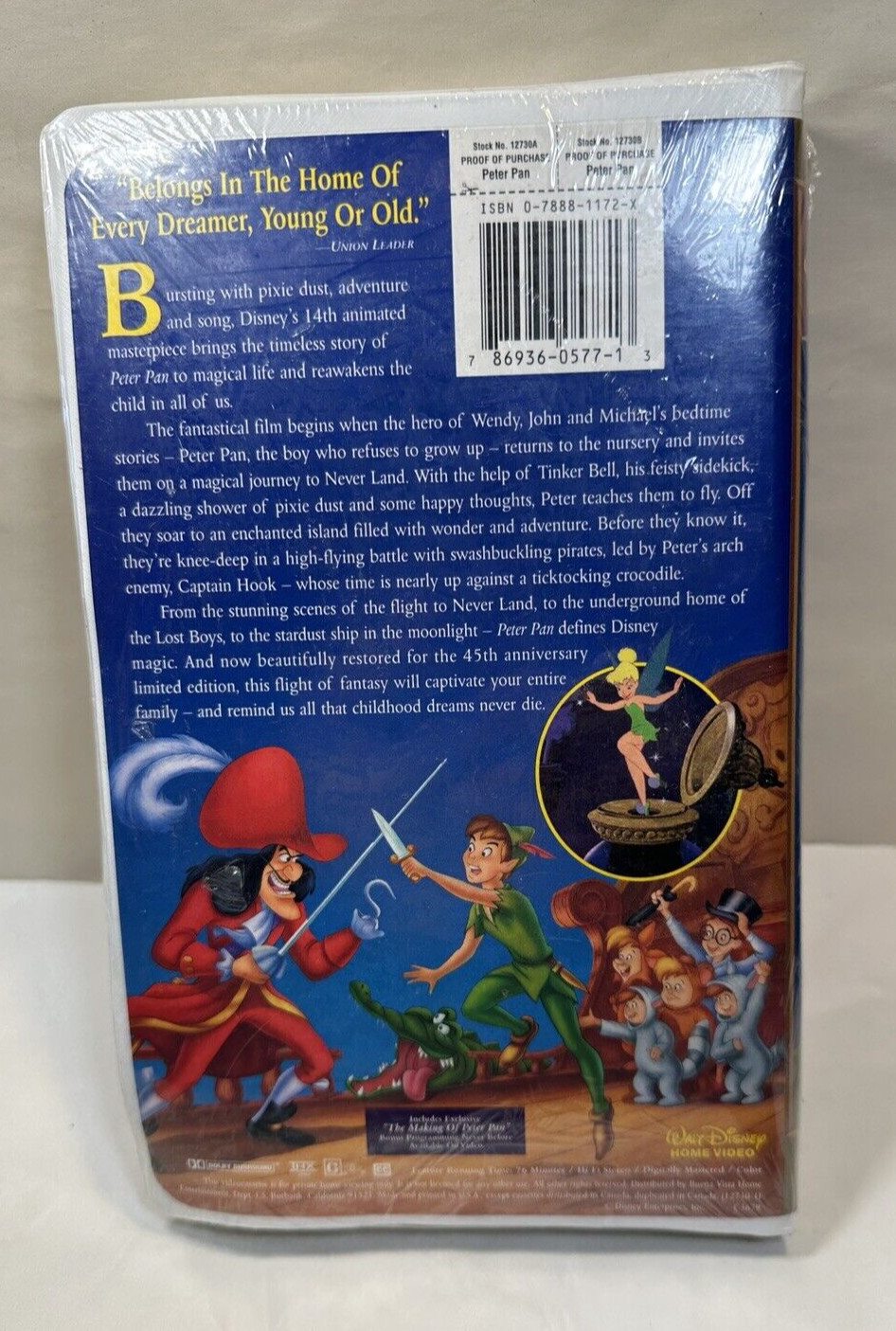Peter Pan - Walt Disney Masterpiece Collection 45th Anniversary - SEALED / NEW - Image 5