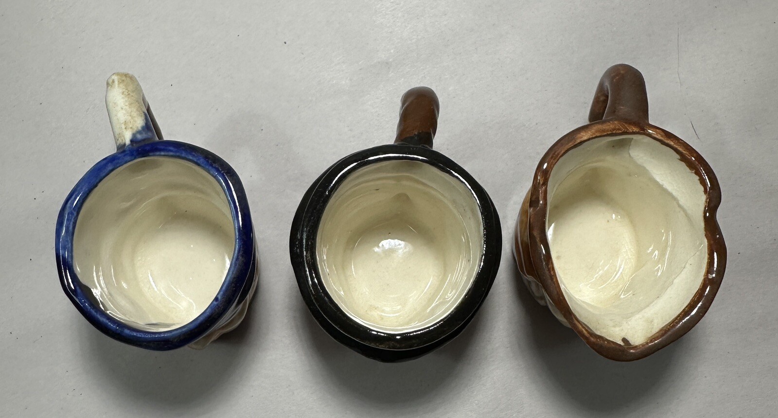 Three (3) Hand-Painted Toby Jugs - 1 3/4" Tall - Victoria Ceramics, Japan - Image 5