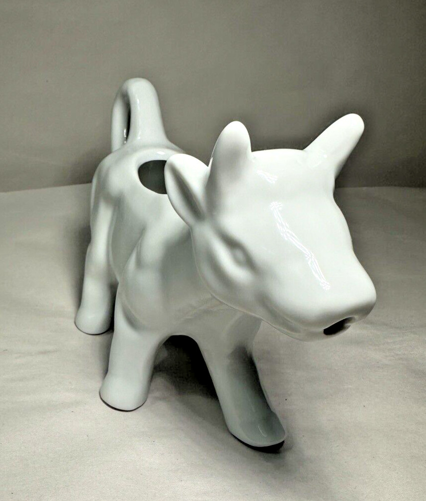 Pier 1 Imports Porcelain White Cow Creamer Pitcher  - Image 2