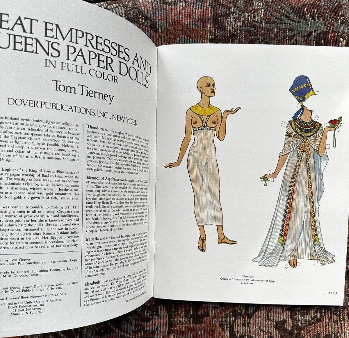 Great Empresses and Queens Paper Dolls In Full Color By Tom Tierney 1982 New VTG - Image 3