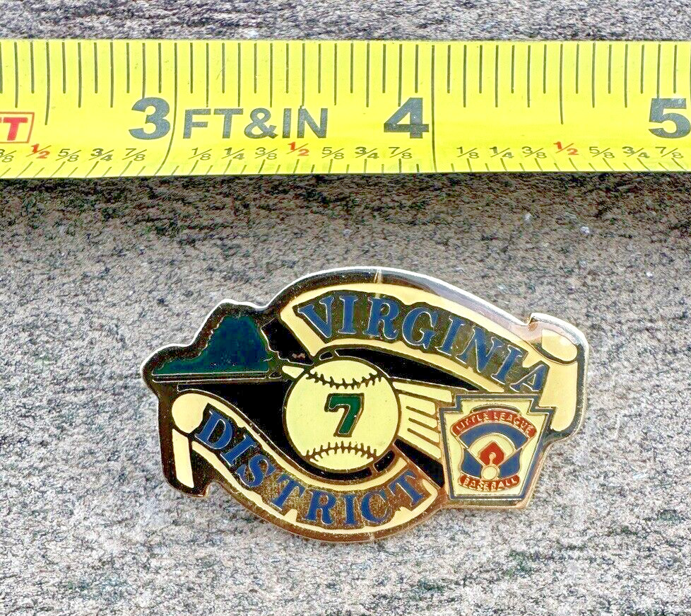 Virginia Little League Baseball - District 7 - Vintage Pin - Image 1