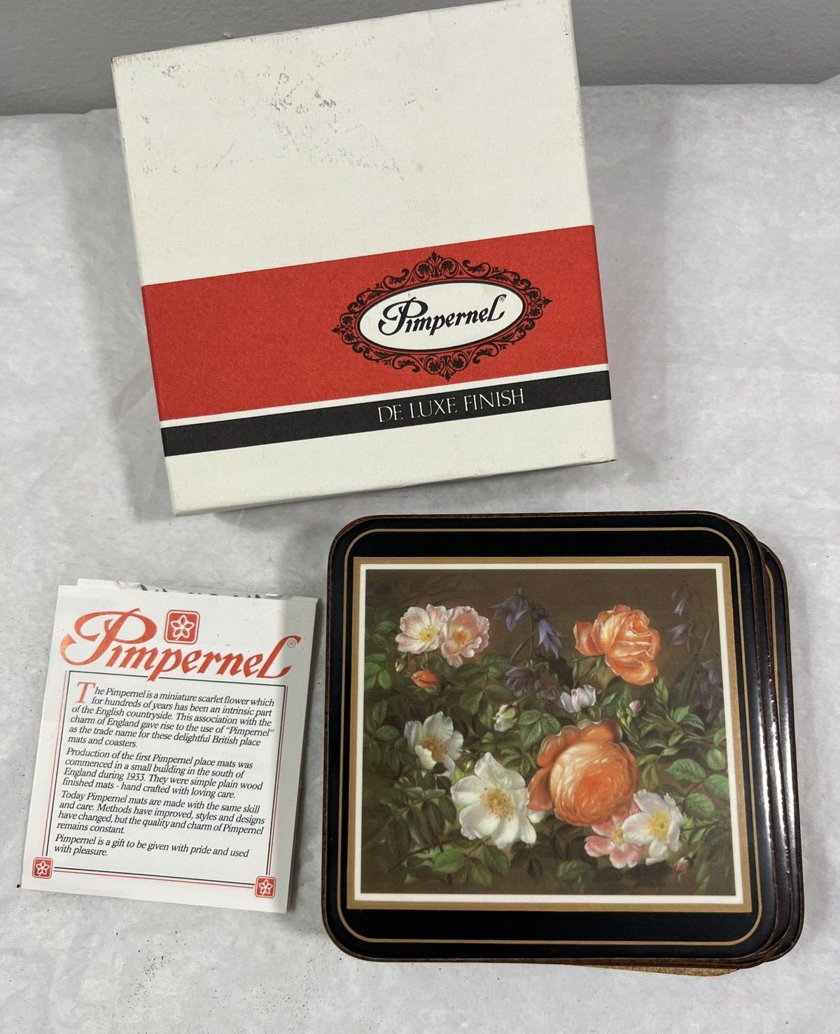 Vintage Pimpernel Coasters "Classical Rose"