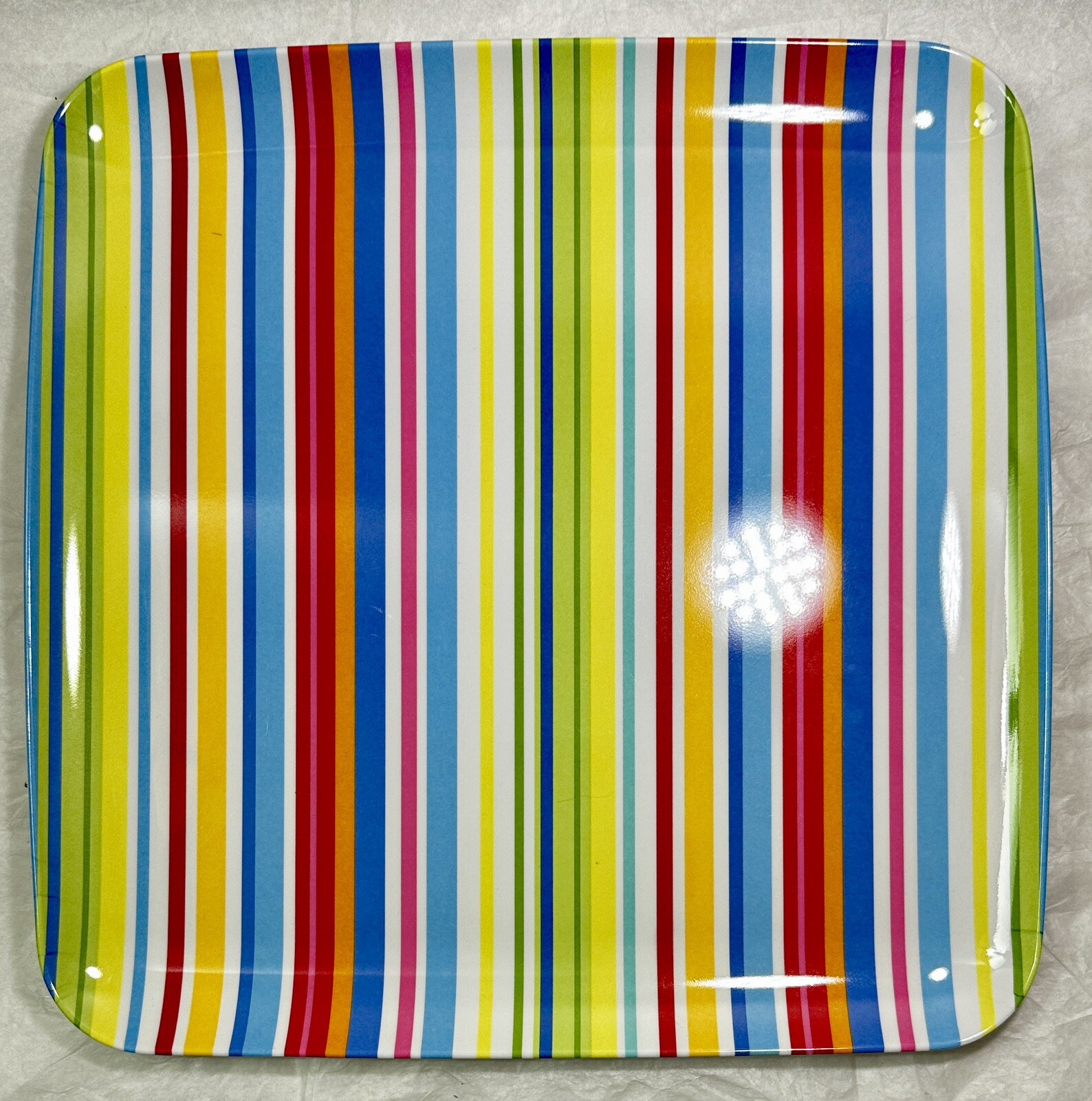 Melamine 12" Square Serving Tray - So Hot Way Cool - Brand New