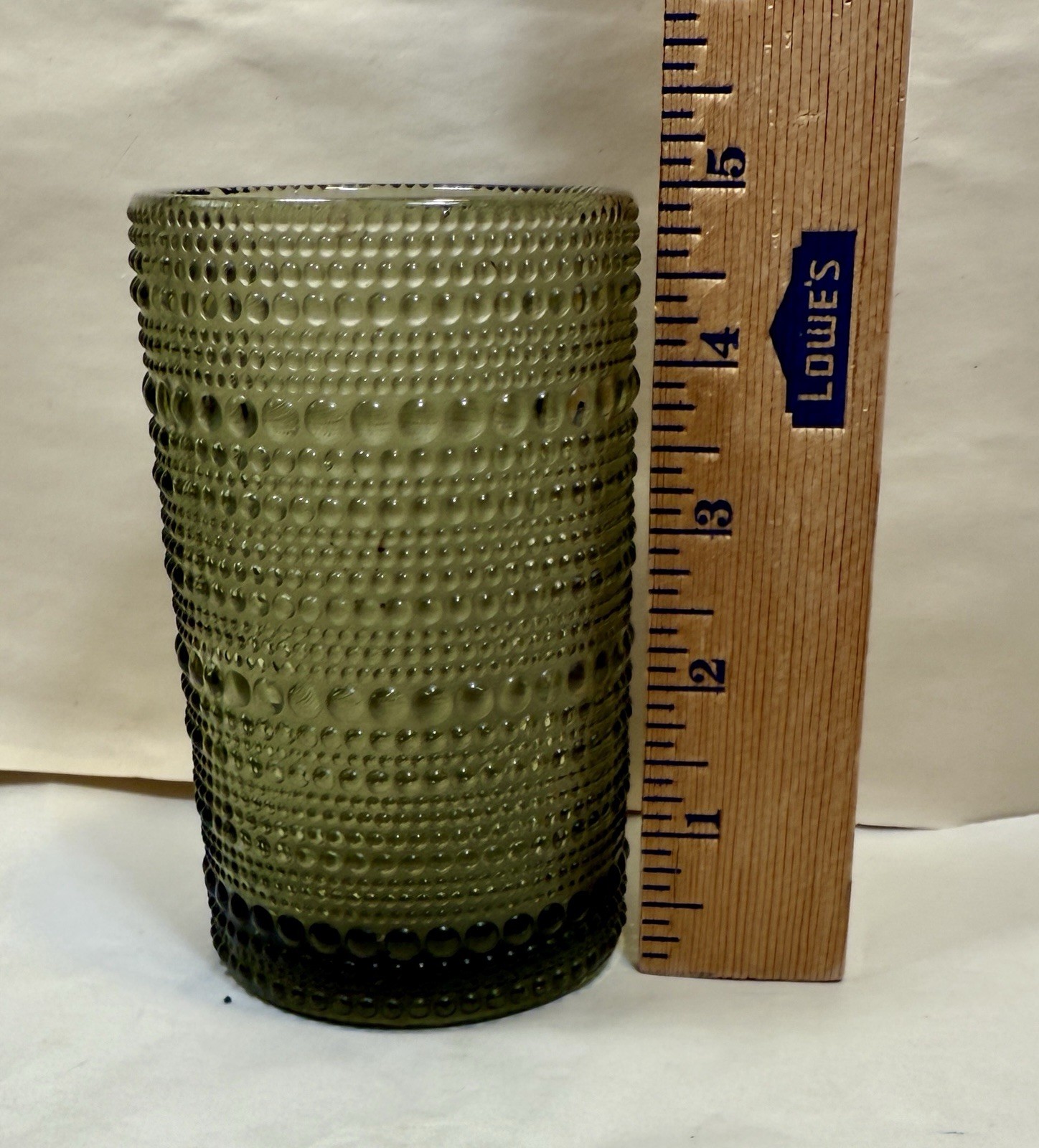 Two Fortessa Jupiter Embossed Textured Hobnail Tumblers Cornflower Green 12 oz - Image 6