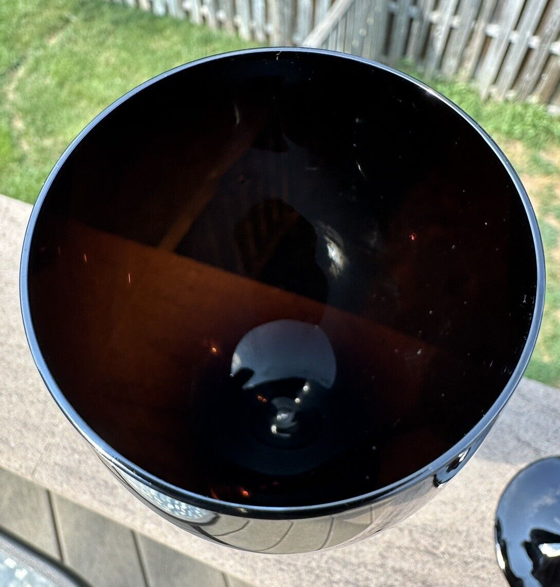 One Each Mikasa Elite Black Crystal Water Goblet and Wine Glass  - 9" - Image 2