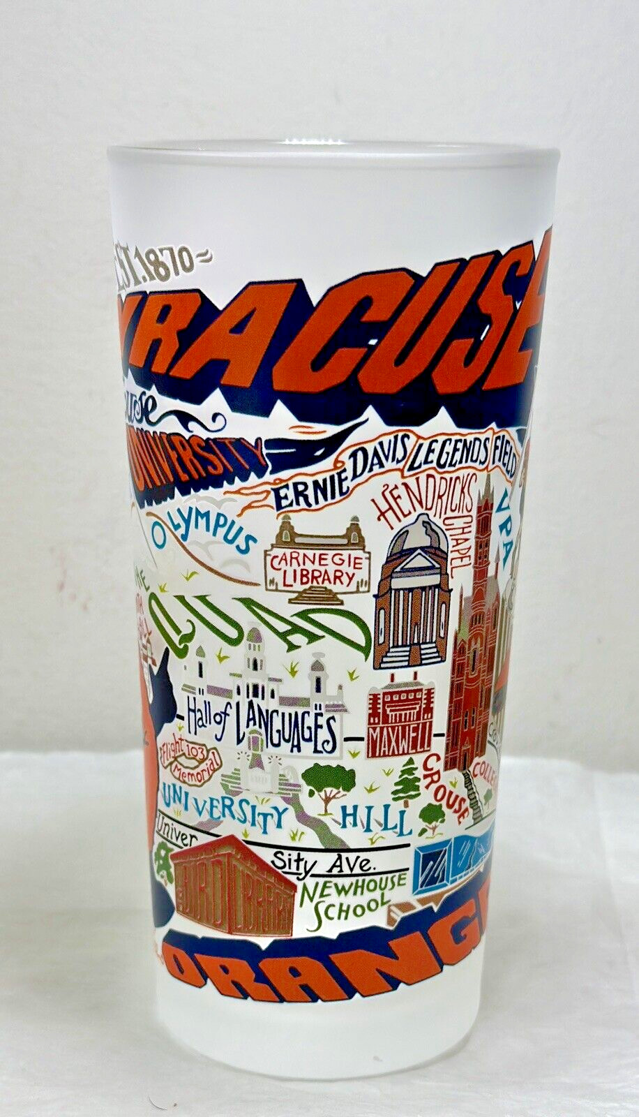 Catstudio Syracuse University Collegiate Drinking Glass - Image 2