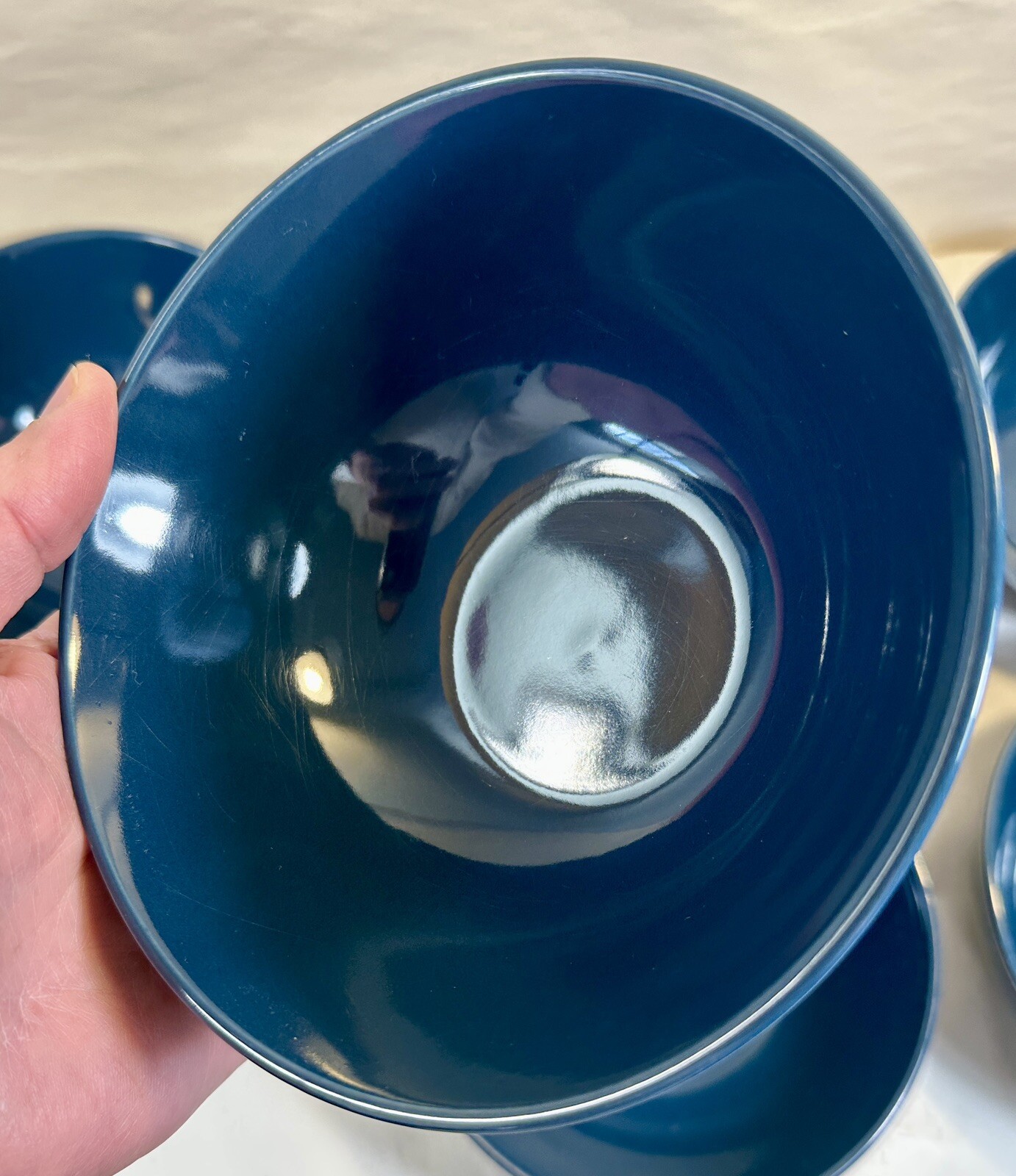 Set of 2 (Two) IKEA Of Sweden FARGRIK Royal Blue Coupe Cereal Bowls 21963 - Image 3